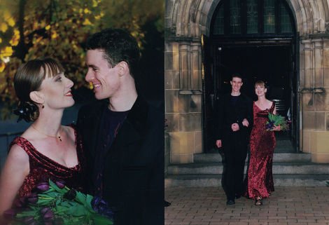 Our wedding, at Trinity College Chapel, Melbourne University. 