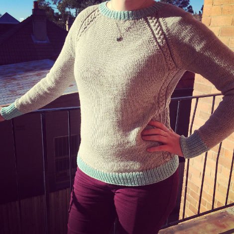 Flax, designed by Tin Can Knits, knitted with modifications by Grace